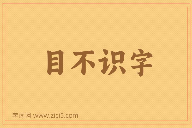 成语目不识字图片