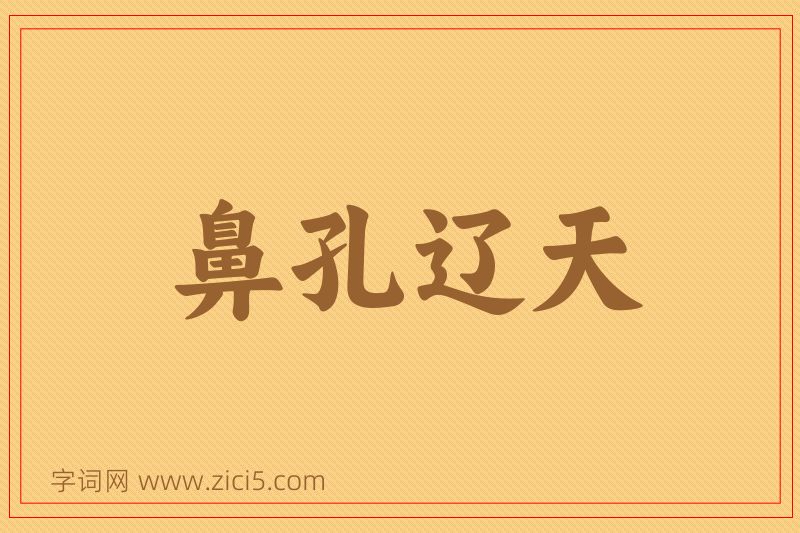 成语鼻孔辽天图片