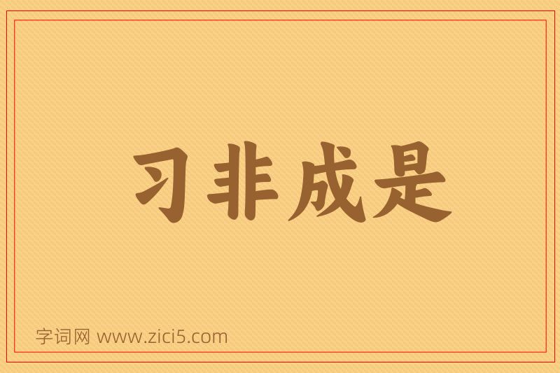 成语习非成是图片