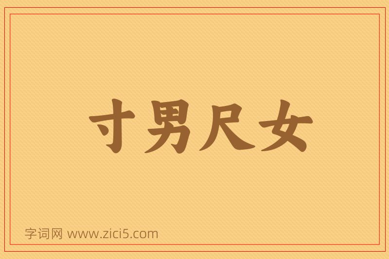 成语寸男尺女图片