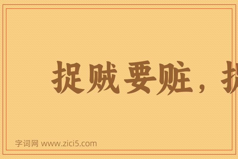 成语捉贼要赃，捉奸要双图片