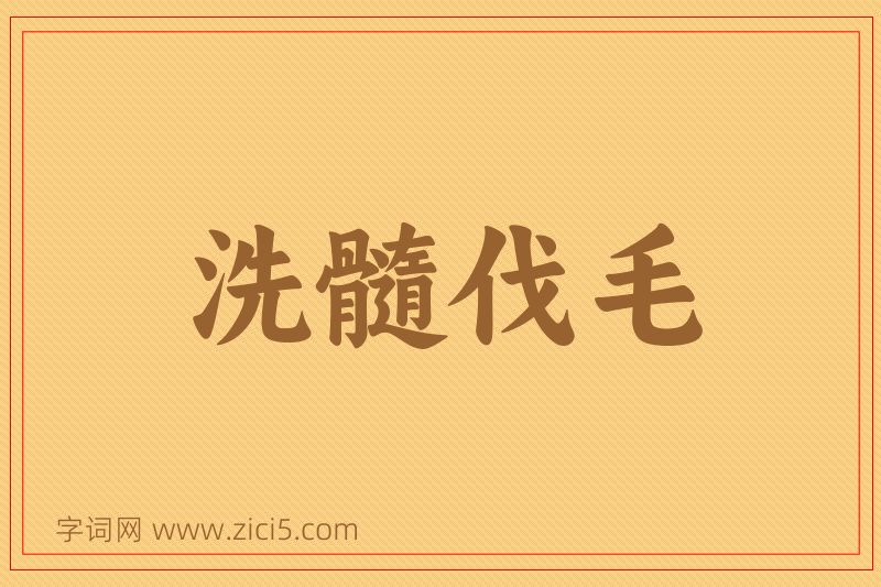 成语洗髓伐毛图片