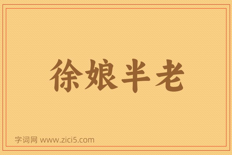 成语徐娘半老图片