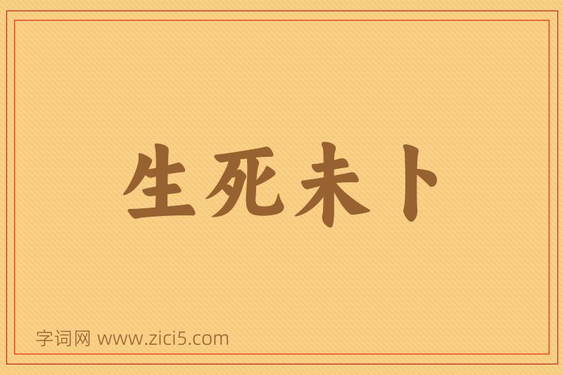 成语生死未卜图片